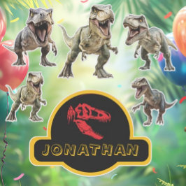 T-Rex dina Party-leveranser Klistermärken