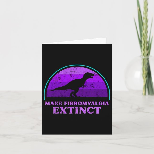 T Rex Dino Gör så att Fibromyalgia Utdödar medveta Kort (Framsida)