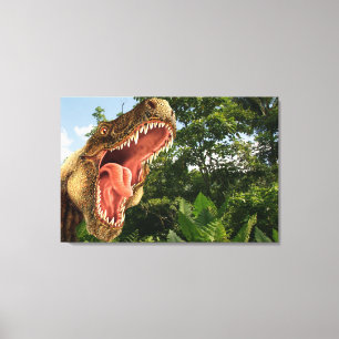 T Rex Dinosaur Art Wall Canvas