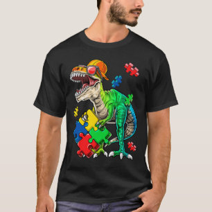 T Rex Dinosaur Autism Awareness Puzzle Biet Gift Shirt