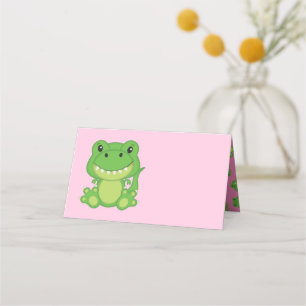 T-Rex - Dinosaur Baby Shower Rosa Placeringskort