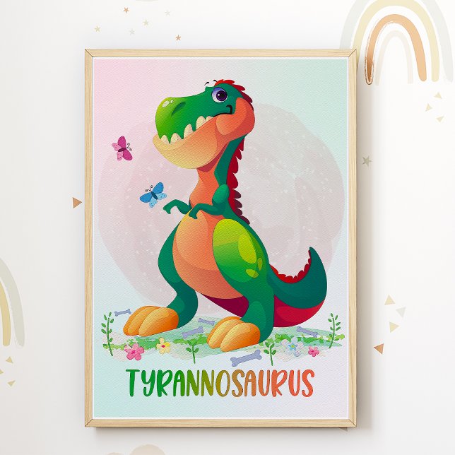 T-Rex Dinosaur Barn Rum Poster Dino Nurserieskylt (Skapare uppladdad)