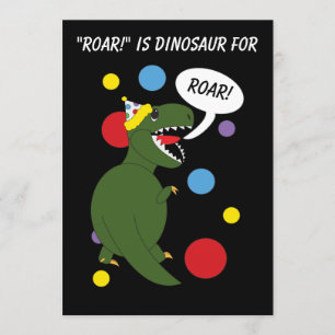 T-Rex Dinosaur Barns födelsedag-inbjudan Inbjudningar