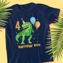 T rex Dinosaur Birthday Boy För barn T Shirt