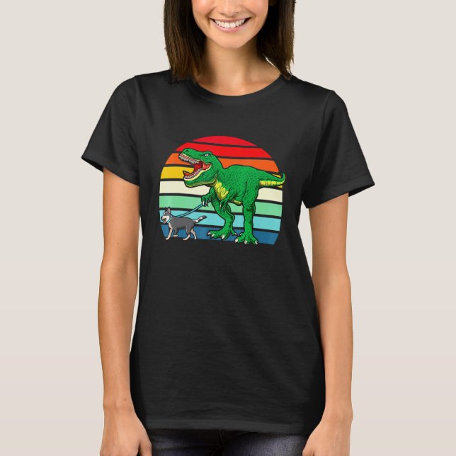 T Rex Dinosaur Blue Heeler Australian Cattle Dog Shirt (Framsida)