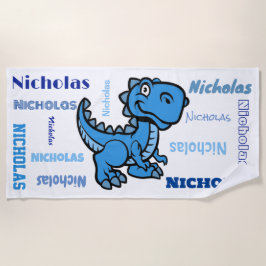 T Rex Dinosaur Blue Personlig Namn