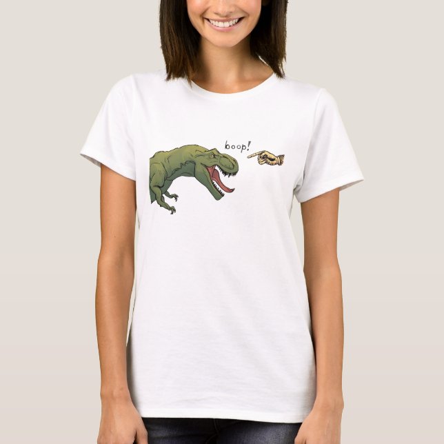 T-Rex Dinosaur Boop Kvinnors Tyrannosaurusskjorta T Shirt (Framsida)