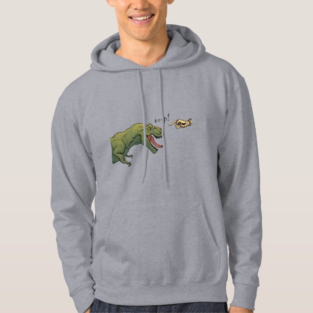 T-Rex Dinosaur Boop Manar sweatshirt hoodie (Framsida)
