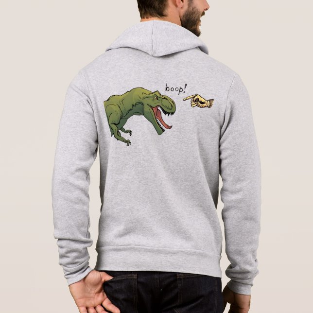 T-Rex Dinosaur Boop Manar sweatshirt hoodie T Shirt (Baksida)