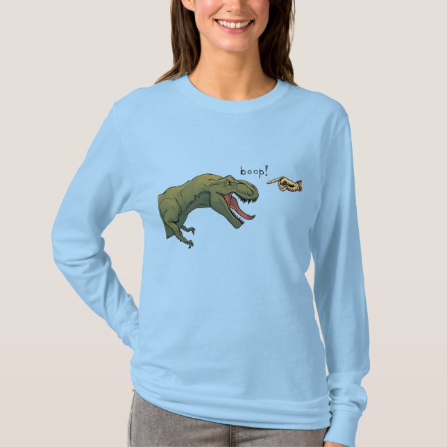 T-Rex Dinosaur Boop uppifrån T Shirt (Framsida)