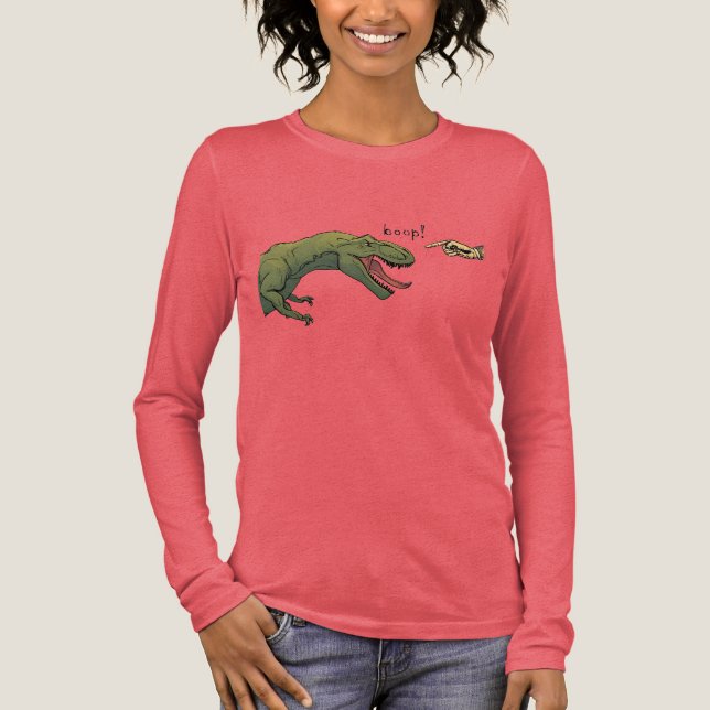 T-Rex Dinosaur Boop uppifrån T Shirt (Framsida)
