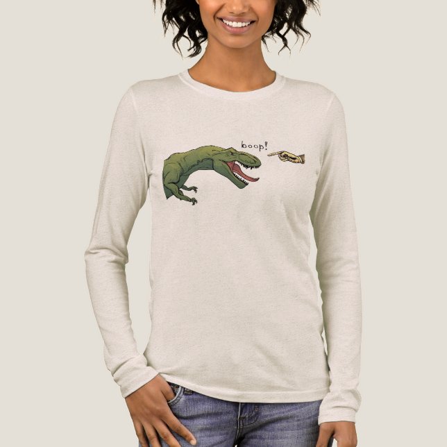 T-Rex Dinosaur Boop uppifrån T Shirt (Framsida)