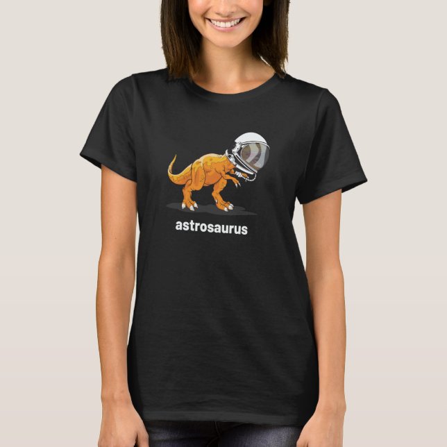 T Rex Dinosaur Cute Astrosaurus Dino In Space T Shirt (Framsida)