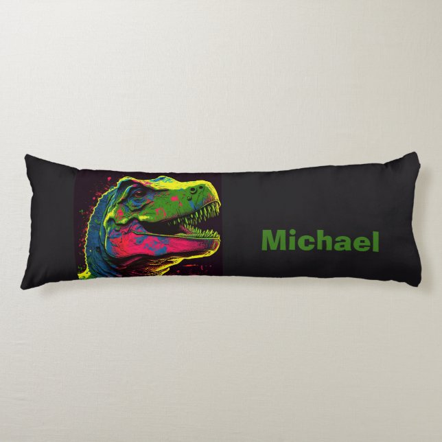 T Rex Dinosaur Cute Body Pillow Kroppskudde (Framsidan)