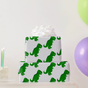 T-Rex Dinosaur Design Valfri Bakgrundsfärg Presentpapper