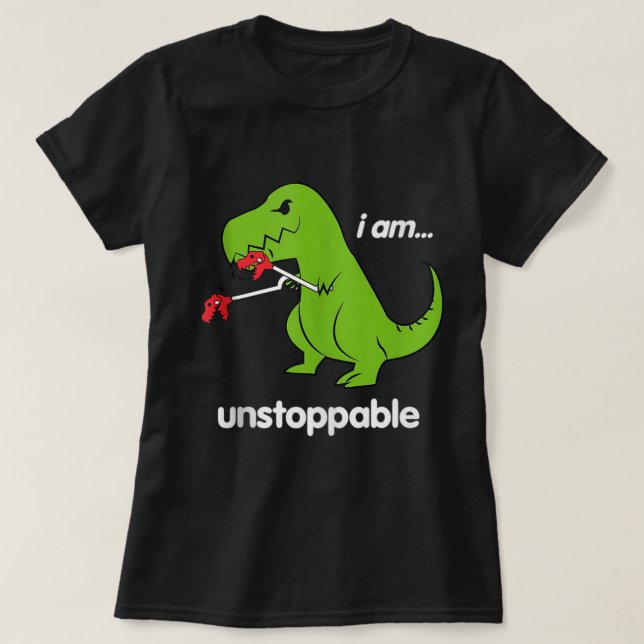 T-Rex Dinosaur Dino Coola Cute Hum T Shirt (Design framsida)