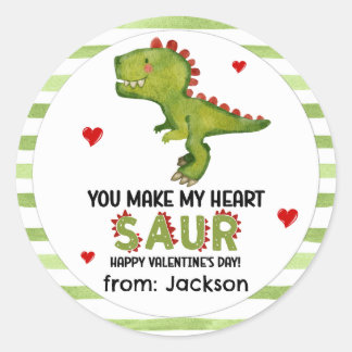 T-Rex Dinosaur Du Får Mitt Hjärta Att Sura Alla Hj Runt Klistermärke