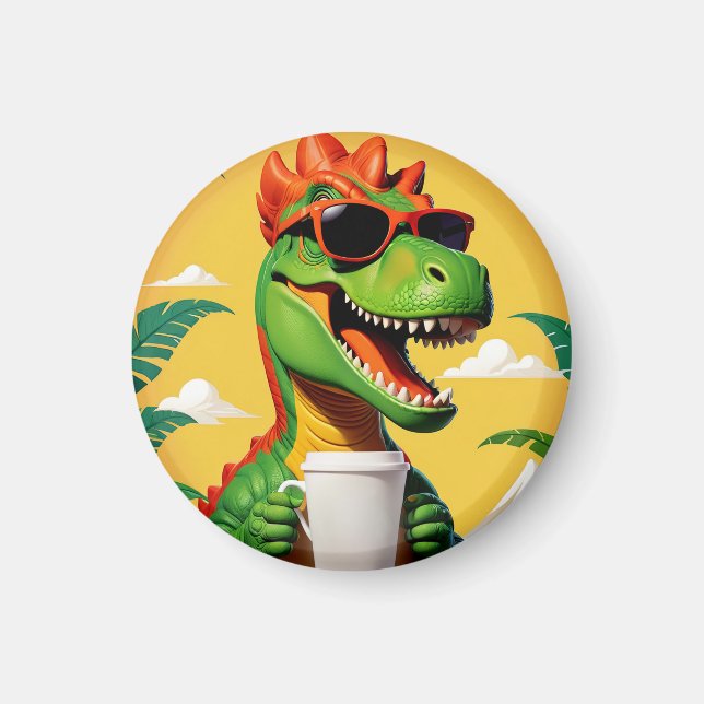 T-Rex Dinosaur Funny Magnet (Framsidan)