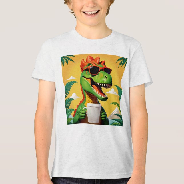 T-Rex Dinosaur Funny T Shirt (Framsida)