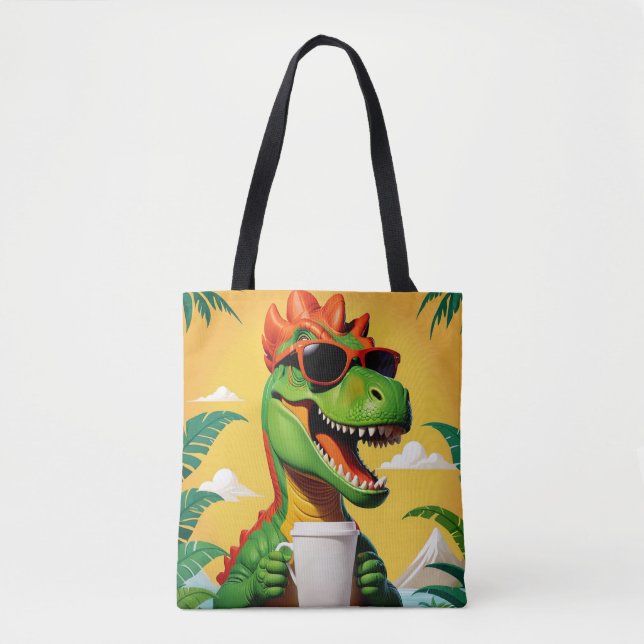 T-Rex Dinosaur Funny Tygkasse (Framsida)