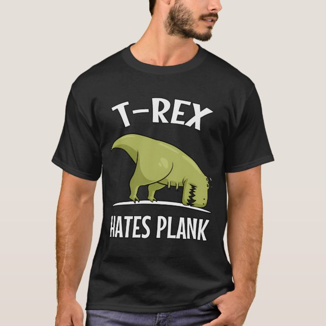 T-Rex-dinosaur hatar plank T Shirt (Framsida)