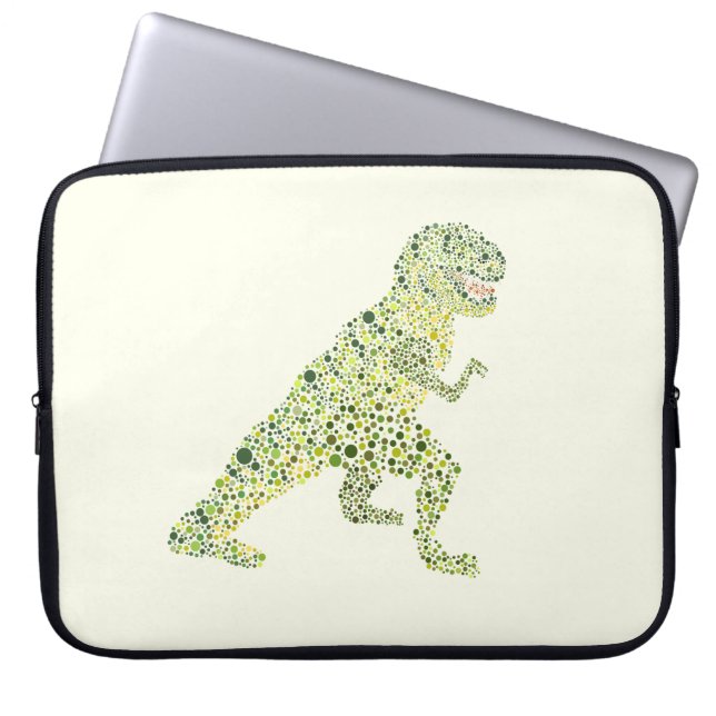 T-REX Dinosaur I Prickar Laptop Fodral (Framsidan)