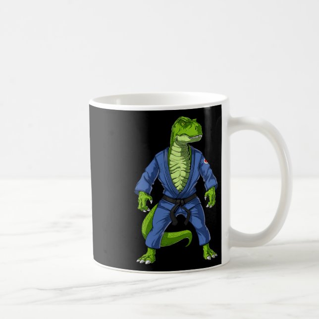 T-rex Dinosaur Jiu-jitsu Judo Ninja Martial Arts K Kaffemugg (Höger)