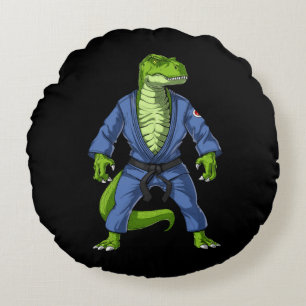 T-Rex Dinosaur Jiu-Jitsu Rund Kudde