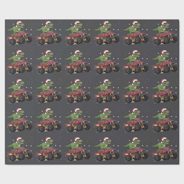 T-Rex-dinosaur jul monstertruck  Presentpapper (Seam)