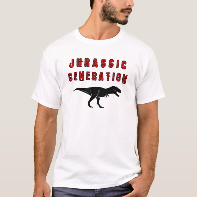 T Rex Dinosaur Jurassic Generation T Shirt (Framsida)