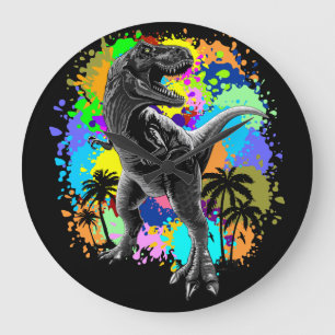 T-Rex Dinosaur Jurassic Reptile Acrylic Wall Wall  Stor Klocka