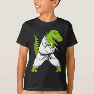T-rex Dinosaur Karate Kickboxing Martial Arts Jiu- T Shirt