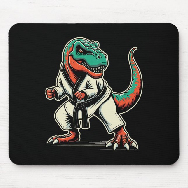 T-rex Dinosaur Karate Taekwondo Kampkonst  Musmatta (Framsidan)