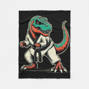 T-rex Dinosaur Karate Taekwondo Martial Arts Fleecefilt