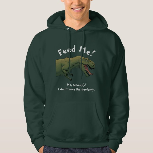 T- Rex Dinosaur Mata Me Manar sweatshirt hoodie (Framsida)