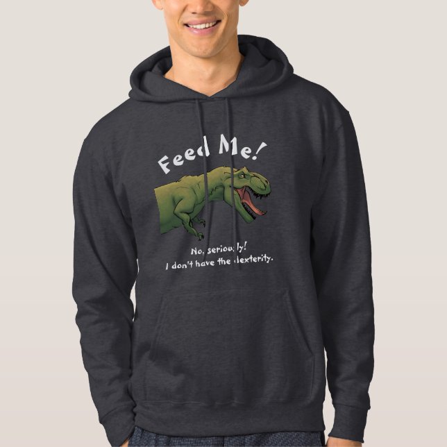 T- Rex Dinosaur Mata Me Manar sweatshirt hoodie (Framsida)