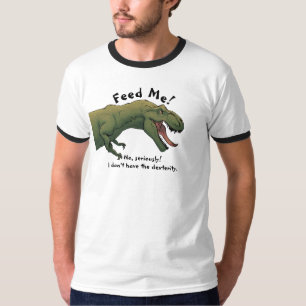 T- Rex Dinosaur Mata mig Manar T Shirt