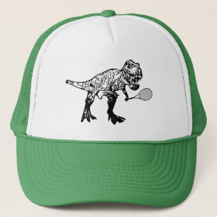 T-Rex Dinosaur med Tennis Racquet Keps