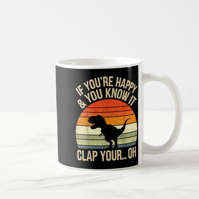 T Rex Dinosaur Meme Funny Dino For Men Women Boy K Kaffemugg (Höger)