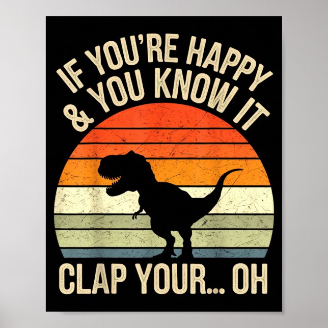 T Rex Dinosaur Meme Funny Dino For Men Women Boy K Poster (Framsidan)