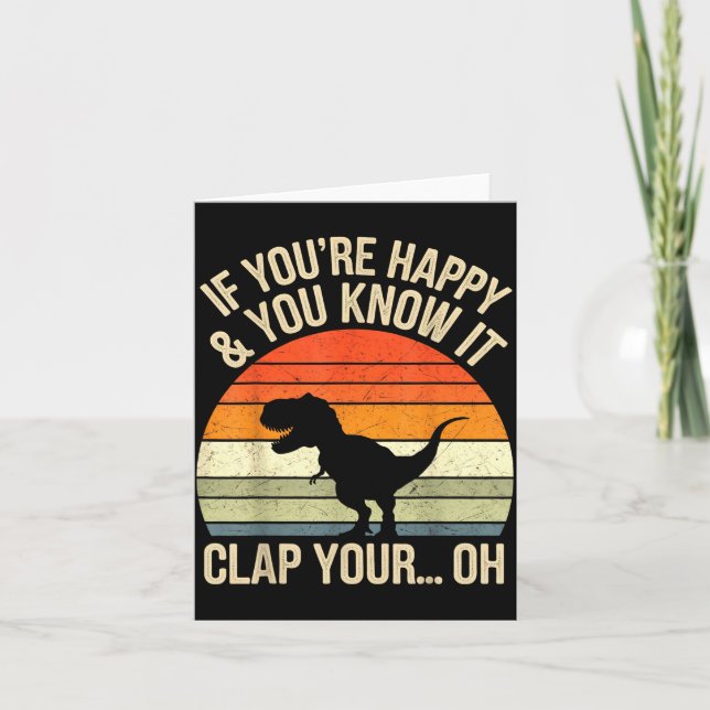 T Rex Dinosaur Meme Rolig Dino För Män Kvinnor Poj Kort (Framsida)