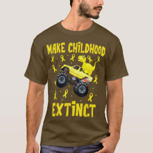 T rex Dinosaur Monster Lastbil gör barncancer Shirt