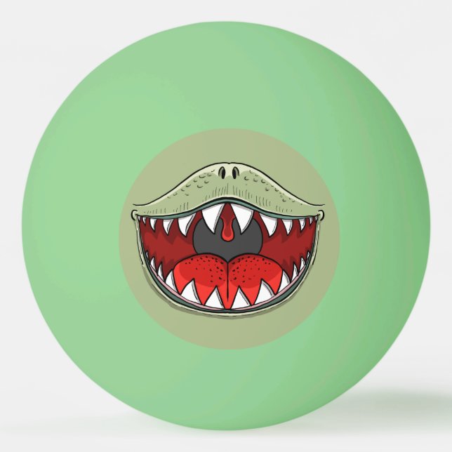 T-rex Dinosaur Mouth Kids Tecknad Pingisboll (Framsidan)