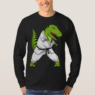 T-Rex Dinosaur Ninja Martial Arts Karate T Shirt