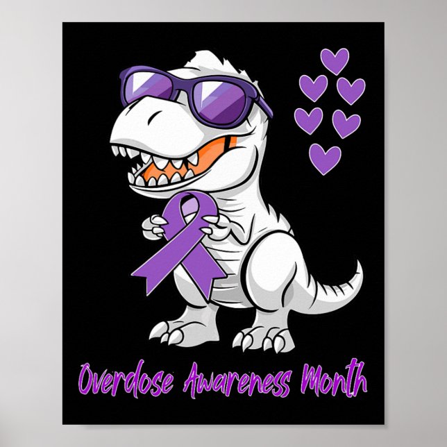 T- rex Dinosaur Överdosering Medvetenhet Månadsdos Poster (Framsidan)