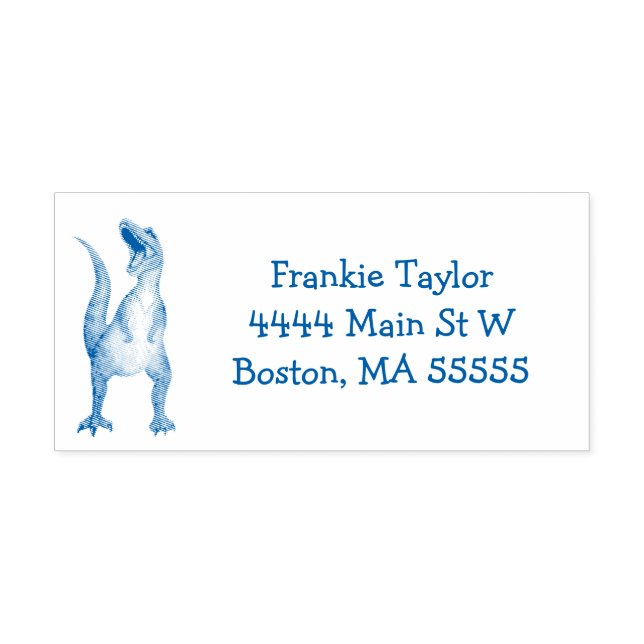 T-Rex Dinosaur Personlig Självfärgande Stämpel (Design)