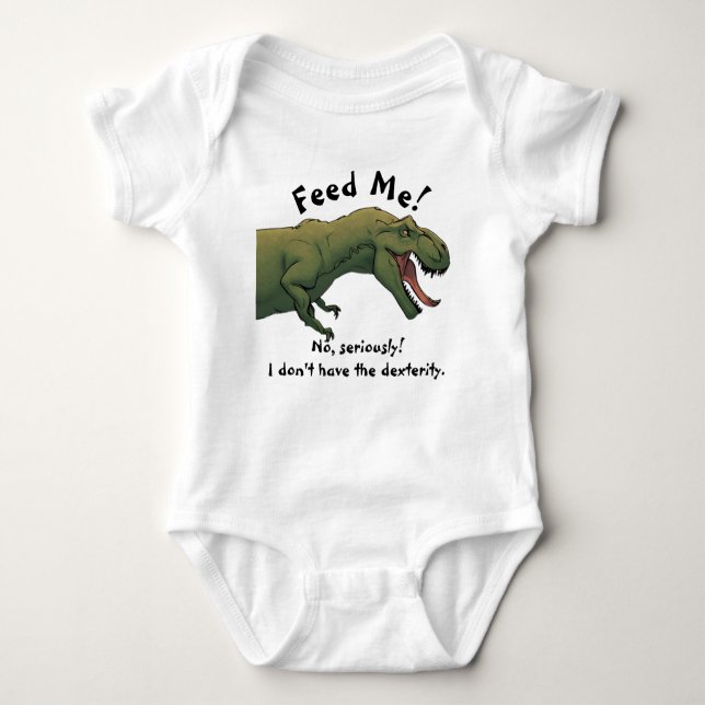 T-Rex Dinosaur Pojke Flicka Baby Dräkt Hel Del  T Shirt (Framsida)