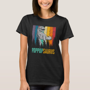 T Rex Dinosaur Poppop Saurus Family Matching Fathe Shirt