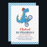 T-Rex Dinosaur Ride Bicycle Kids Boys Birthday Inbjudningar<br><div class="desc">För barn för rutdesign,  pojkar eller flickor som kärlek sportbil,  tävling bil,  tävla,  dinosaurie och T-rex. Perfekt för födelsedagsfest av biltemat tävling. Du kan anpassa ordalydelsen så att den passar för andra tillfällen.</div>
