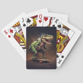 T-Rex Dinosaur Riding a Skateboard Casinokort